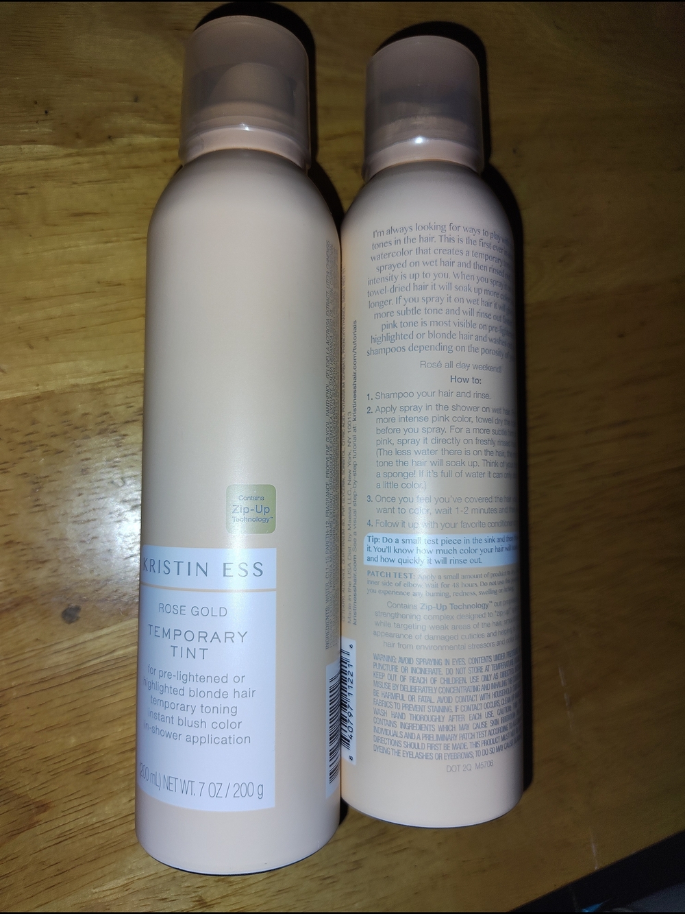 2 Kristin Ess Rose Gold Temporary Tint - Rose Gold Hair Color